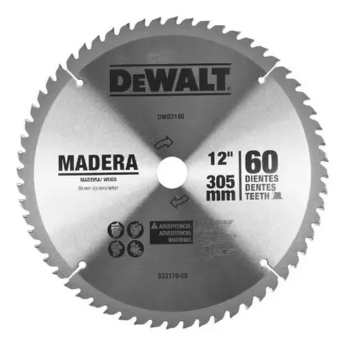 Disco De Serra Para Madeira 12 60 Dentes Dw03140 Dewalt