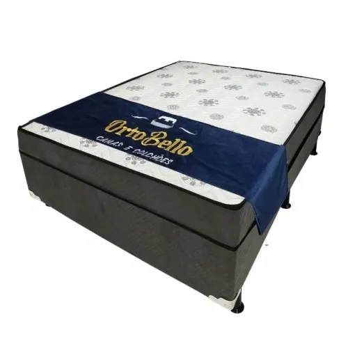 Cama Box Casal de Molas Bonnel 138x188 Frete Grátis Parcelamos Em Até 12X S/Juros