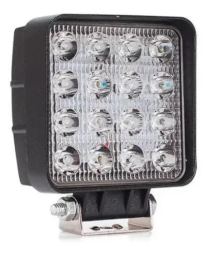 Farol Auxiliar Quadrado Carro Briwax 48watt 4" Led Fk-f0648w