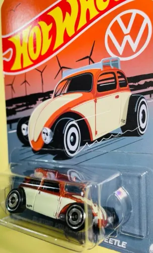 Hot Wheels - miniatura fusca beetle - mattel 6/8 - carrinho p/ fãs de miniaturas de carros