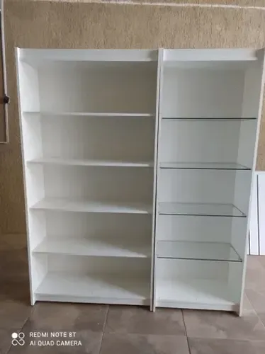 Kit 2 Estantes - Prateleira em MDF + Prateleira de Vidro - Direto da Fábrica