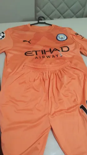 Camisa e Shorts de Goleiro Manchester City Laranja