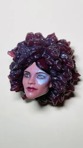 Marvel Legends cabeça mulher cabelo afro altura 3 cm ideal p/ custom GIJOE - domino head