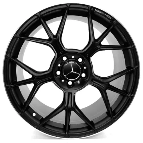 JOGO DE RODAS MERCEDES BENZ AMG GTR ARO 19X8,5 e 9,5 PRETO ACETINADO 5X112 ET 40