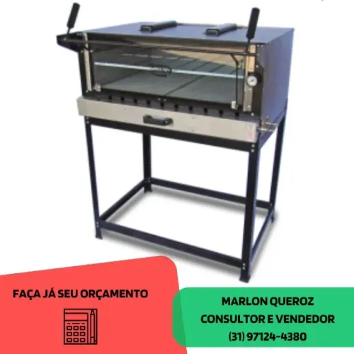 Forno Cristal Aço Refratário 80x60CM Novo