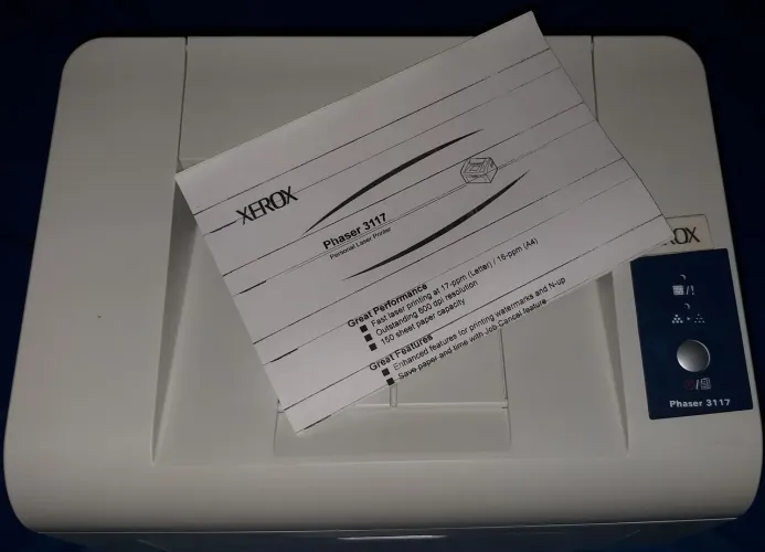 Impressora Laser Xerox Phaser 3117 Restaurada Limpa Higienizada Sem Somente Trocar Toner