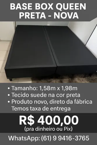 BASE BOX QUEEN NOVA - PRONTA ENTREGA R$ 400,00