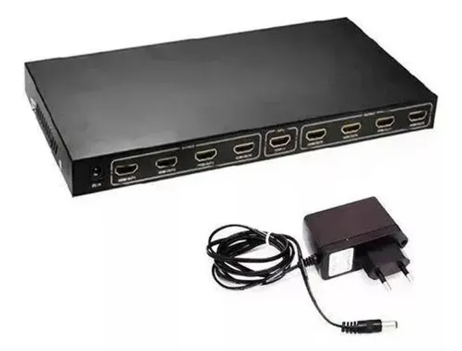 Splitter Hdmi 1x8 portas 4k Full Hd 3d (Distribuidor Jk Eletrônicos)