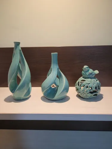 Conjunto decorativo torres mais ninho pássaro