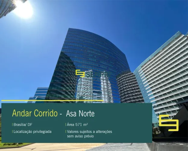 Andar corrido para aluguel, Asa Norte - Brasília/DF