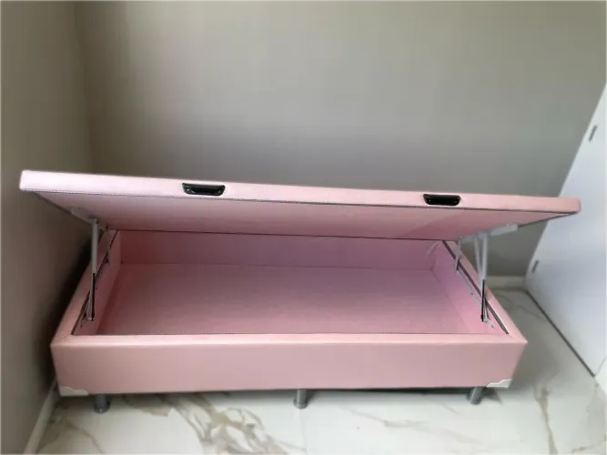 Base de Cama Bau Solteiro Pavia Rosa