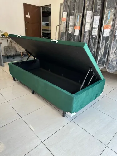 Cama Box Baú Verde Musgo e outras cores disponíveis 