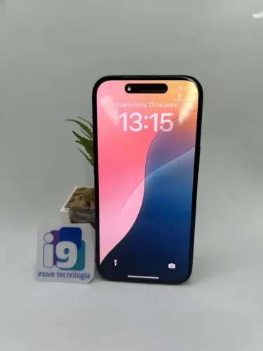 iPhone 15 cor preto 128GB 94% saúde (Seminovo com garantia)