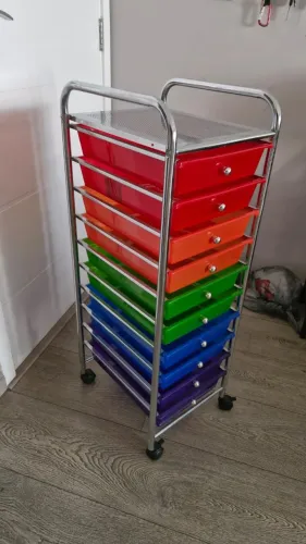 Carrinho organizador 10 Gavetas (Usado, ótimo estado)