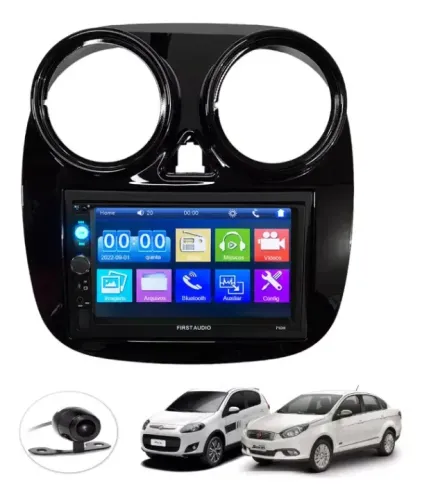 Kit Central Multimidia Dvd 2 Din Mp5 Fiat Palio Attractive