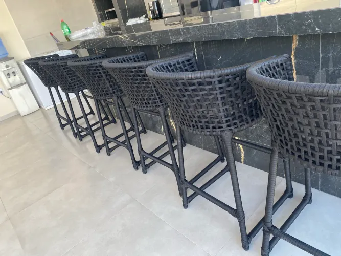 Banquetas em corda náutica