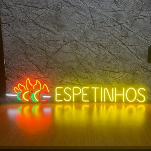 Luminária Painel Neon Led - Espetinhos 20x102cm