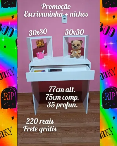 Escrivaninha +nichos 