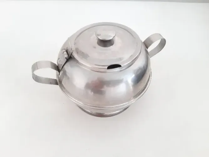 Açucareira vintage inox 