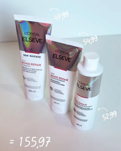 Kit Elseve Bond Repair - Shampoo, Condicionador e Pré-Shampoo
