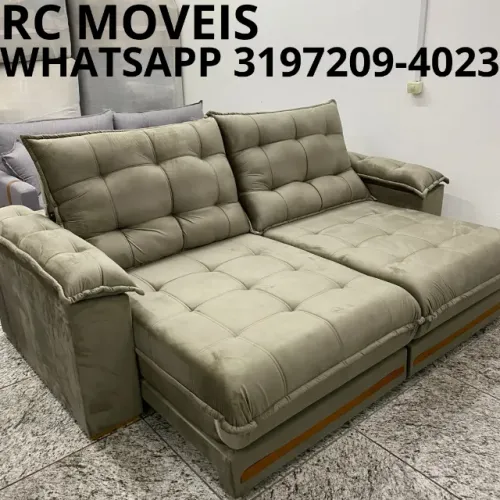 Sofá Retrátil Reclinável Barcelona Euro Pillow 30cm | Espuma D33