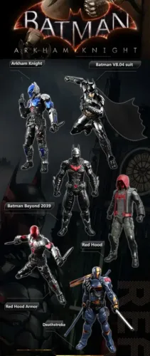 Miniatura/Action Figure F5 do Batman Arkham Knight (Red Hood Armor)