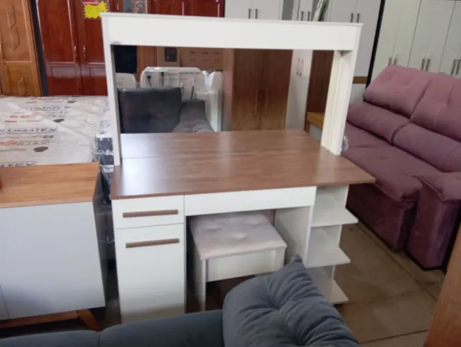 Penteadeira com Espelho e Gaveta - com banco 