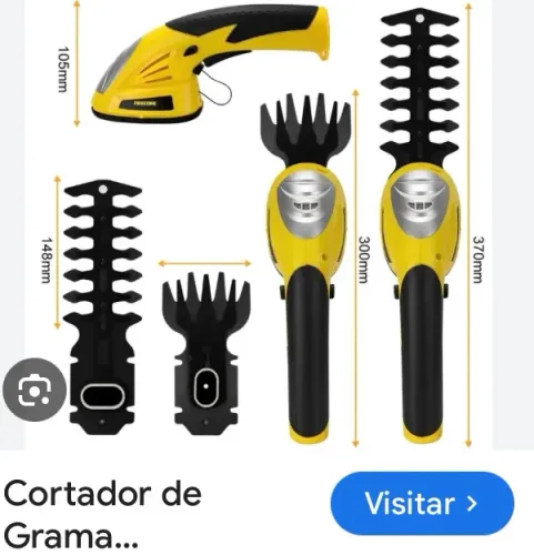 Cortador de Grama Elétrico Portátil com carregador