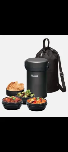Kit térmico de 4 Potes de Marmitas (+ Bolsa Inclusa) Em Aço Inox-Marca Japonesa Zojirushi 
