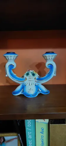 Antiguidade Candelabro porcelana