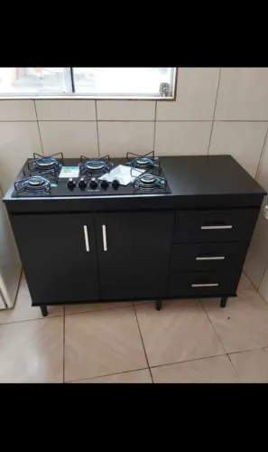 Balcão de Cozinha Preto