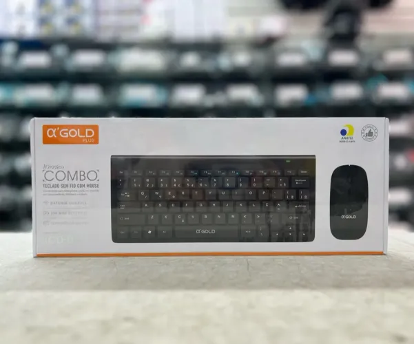 Teclado e mouse sem fio Agold Plus Usb