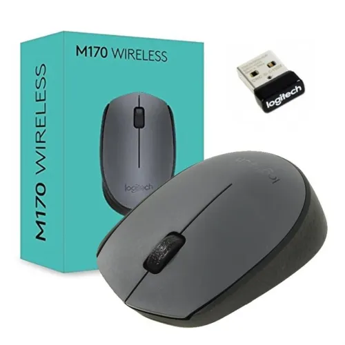 Mouse sem fio Logitech M170 Design Ambidestro Compacto, Conexão USB