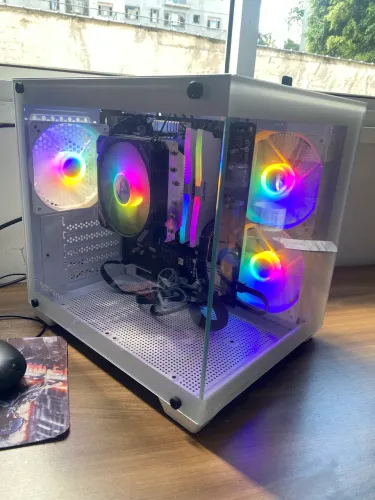 Pc gamer white Ryzen 5600g 16 de ram Ssd de 500gb fonte 650 e
