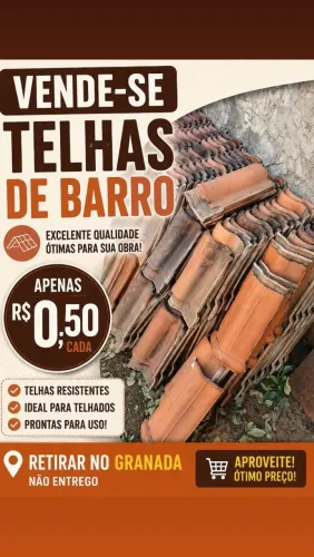Telhas de barro usadas