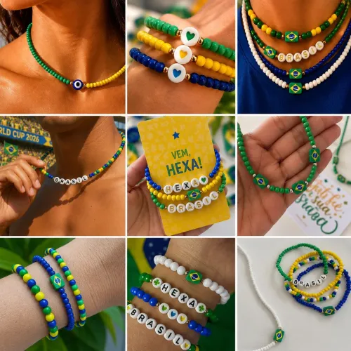 Colar e pulseira Copa 