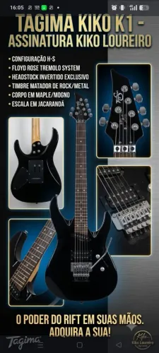 ? Guitarra Tagima Kiko Loureiro Signature K1 - Preta