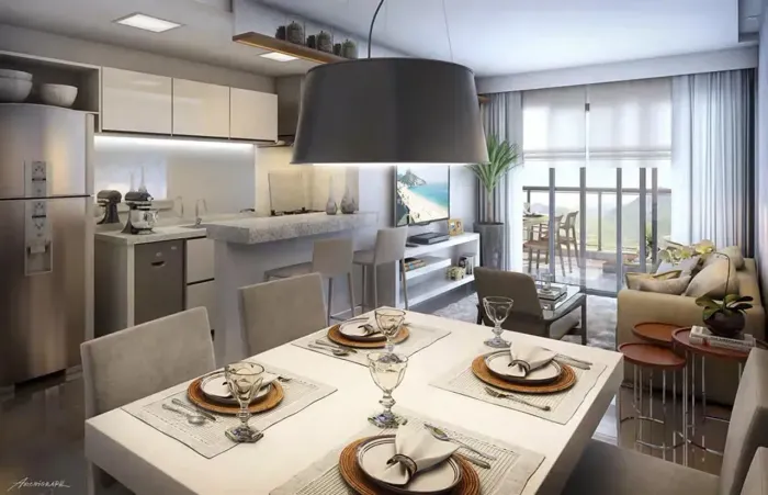 Apartamento com 85m² e 2 Suítes no Ilha Pura Varanda Gourmet e Planta Inteligente
