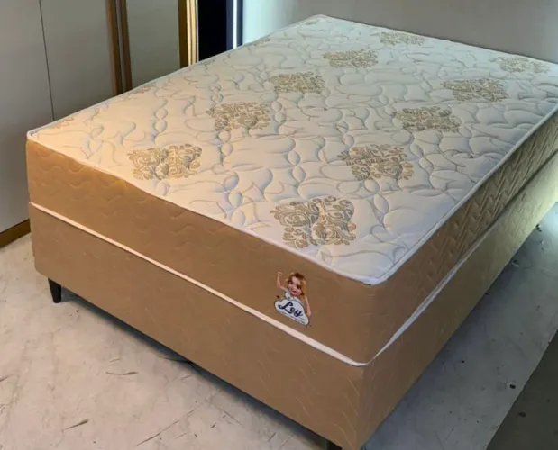 Cama box de casal molas ensacadas nova entrega grátis