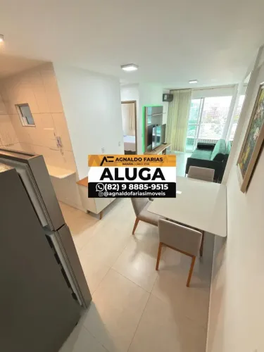 Alugo lindo apartamento quarto e sala c/ mobilia nova em Jatiúca - Maceió - AL