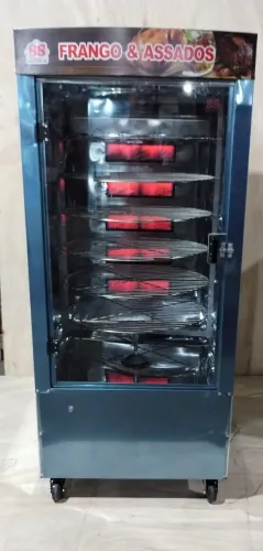 Máquina De Frango Giratória 120 Kg ( 6 grelhas ) - 220V 