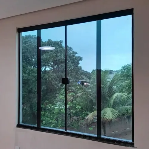 Janela de Correr Alumínio Preto 4 Folhas | Sob Medida Fortaleza