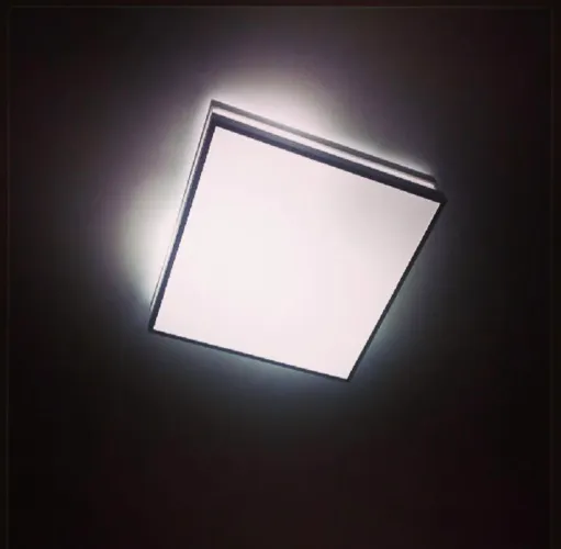 Luminária plafon quadrada acrílico branca