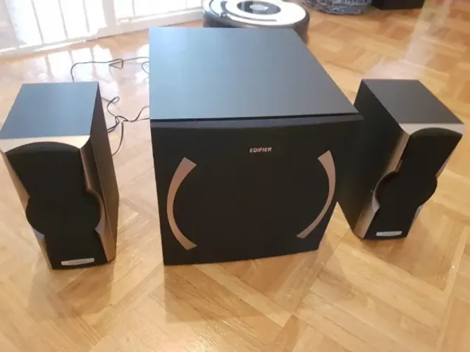 Caixa de Som Edifier XM6BT 2.1 - 48W RMS, Bluetooth e Subwoofer em MDF Com Caixa Original