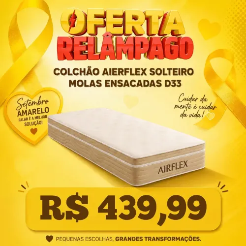 COLCHÃO SOLTEIRO MOLAS ENSACADAS D33