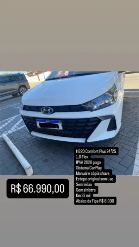 Hyundai HB20 Comfort Plus 1.0 Flex 12V Mec. 2025