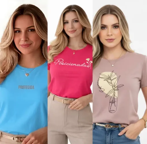 KIT DE BLUSINHAS FEMININAS