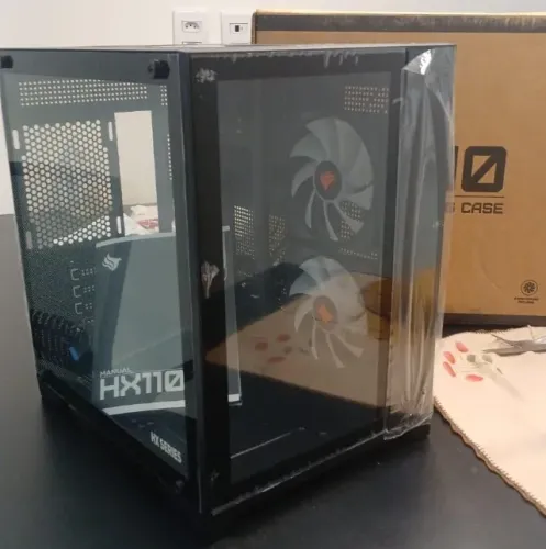 Gabinete Pixau HX110 preto com 2 fans , novo lacrado na caixa.