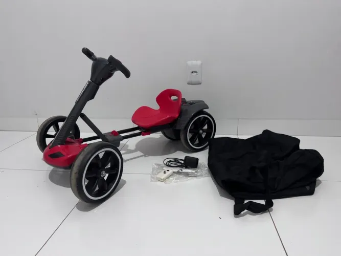 Kart Elétrico Infantil com Controle e Bolsa de Transporte - Impecável!