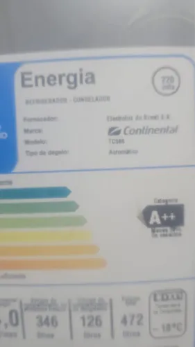 Geladeira frosfree 472L continental nova lacrada 